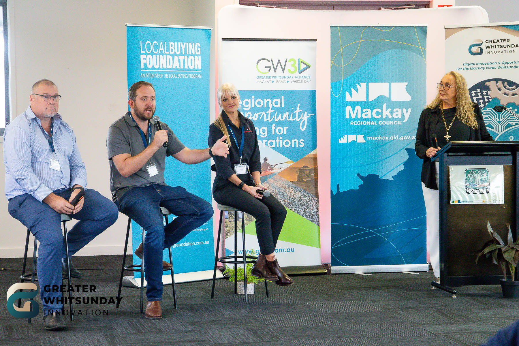 Live panel on stage at Tech Verge 2025